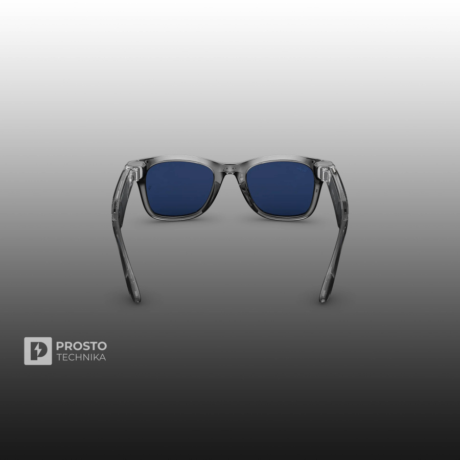 Ray-Ban Wayfarer (Gen 2) Глянцевый Прозрачно-Серый с Прозрачно-Сапфировыми Линзами